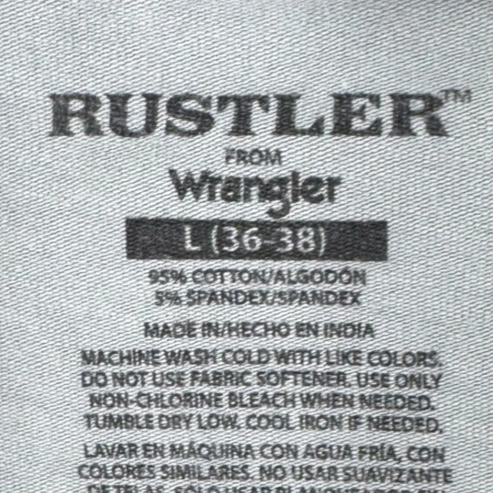 Rustler Wrangler Mens Boxer Briefs Grey Cotton Spandex L 36 38 Comfort Waistband